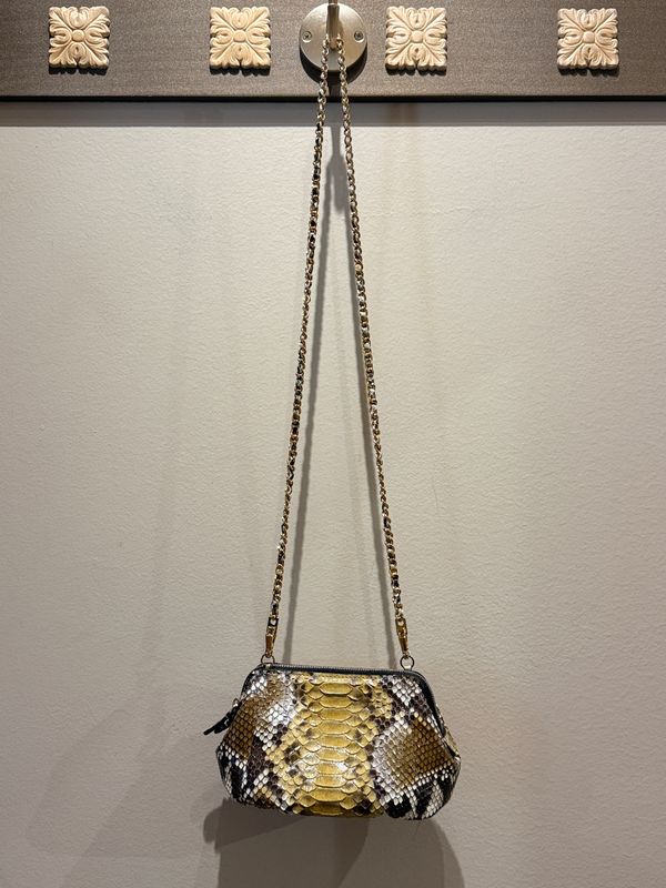 Zagliani Snakeskin Crossbody Bag Zagliani Snakeskin Crossbody Bag