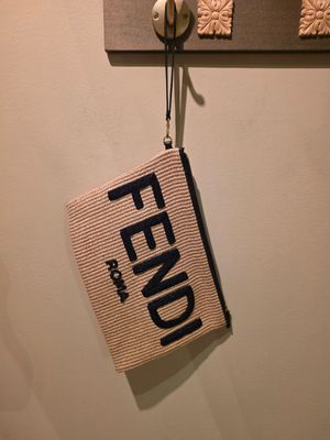 Fendi Rafia Wristlet Pouch Fendi Rafia Wristlet Pouch