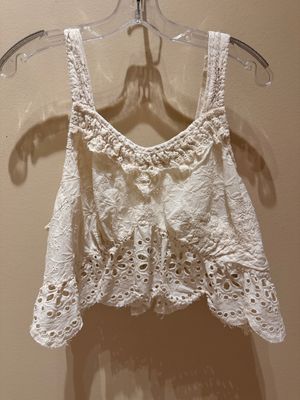 Magnolia Pearl Cropped Eyelet Tank