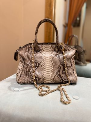 Zagliani Python Top Handle Bag Zagliani Python Top Handle Bag