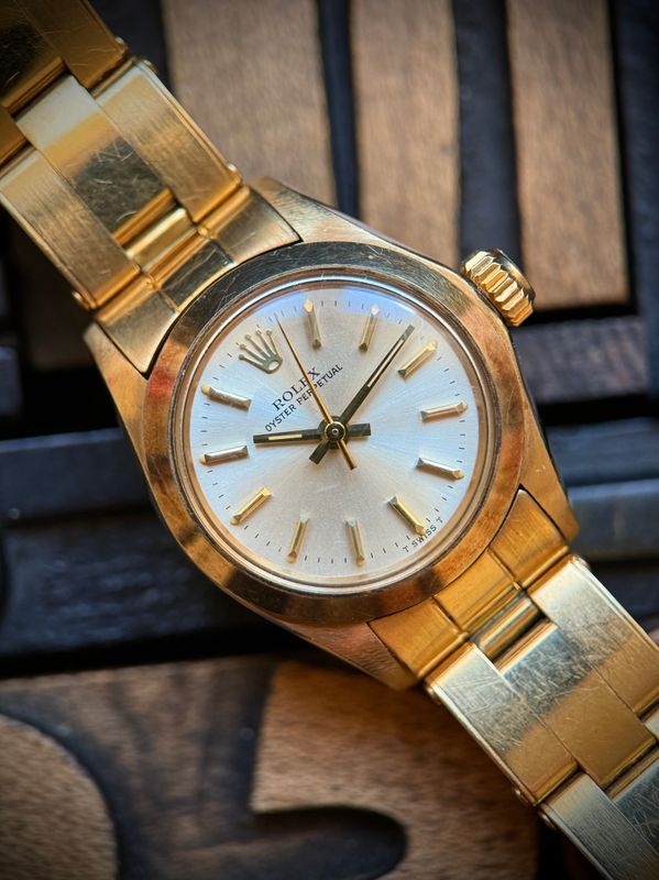 1978 Rolex Oyster Perpetual Lady 6718 Yellow Gold Unpolished Full Set