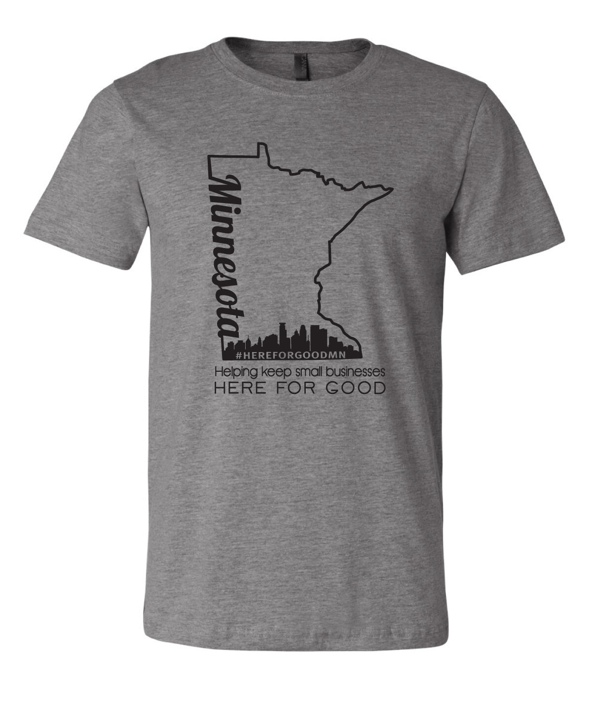 Here For Good Minnesota Soft T-Shirt #HEREFORGOODMN, Shirt Size: Medium, Shirt Color: Deep Heather