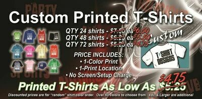 2 Dozen T-Shirt OVERSTOCK Promo Special, 24 - $6.50 each