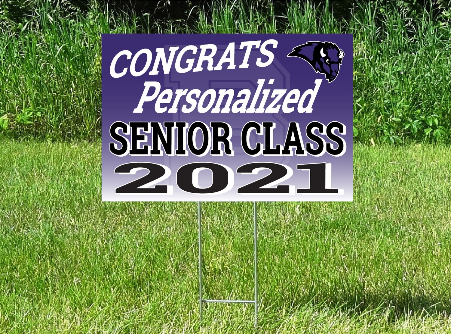Buffalo Bison Senior Class Of 2021 Yard Sign - OPTION TO PERSONALIZE