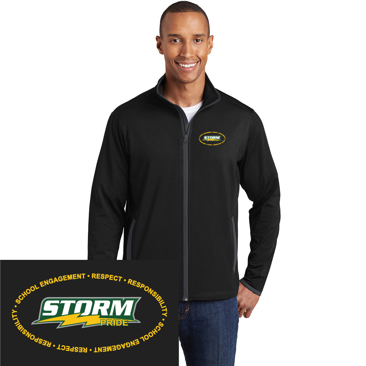 SRR Storm PRIDE Sport-Tek Sport-Wick Stretch Full-Zip Jacket