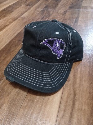 Bison Rip and Distressed Cap - District - Black / Chrome