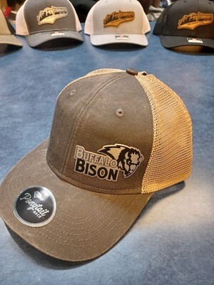 Buffalo Bison Patch Ponytail Cap - Mesh-Back - Black / Tea