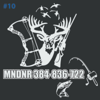 Fish House RV Glamper DNR Registration Custom Decal #10 (1-Color)