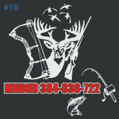 Fish House RV Glamper DNR Registration Custom Decal #10 (2-Color)