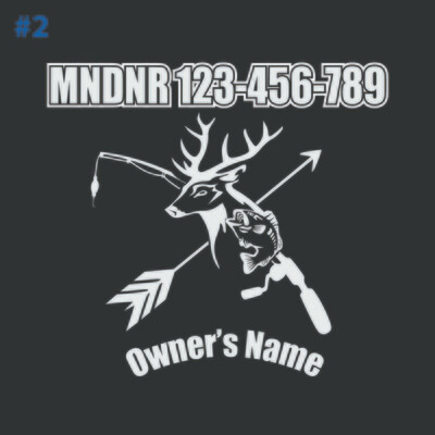 Fish House RV Glamper DNR Registration Custom Decal #02 (1-Color)
