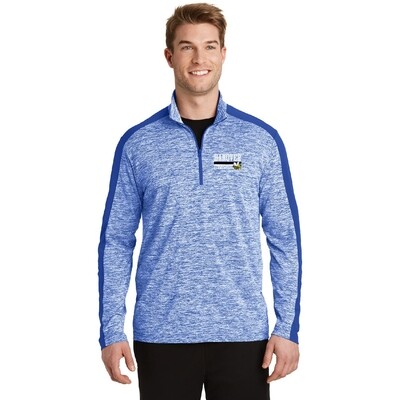 Hanover Elementary Sport-Tek PosiCharge Electric Heather Lightweight 1/4-Zip Pullover - ST397 - True Royal Electric