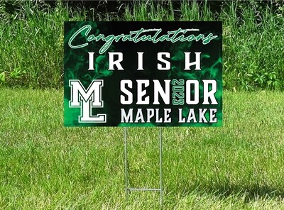 Maple Lake Irish 2023 Senior Class Of 2023 Yard Sign - ON SALE