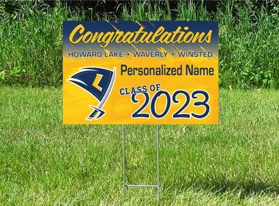 HLWW Lakers Senior Class Of 2023 Yard Sign - PERSONALIZED