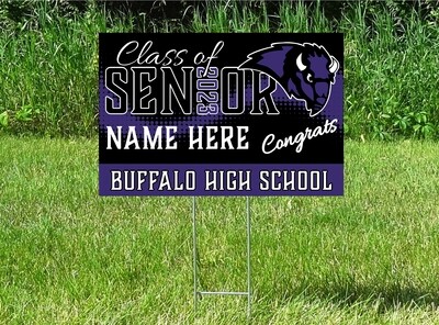 Buffalo Bison Senior Class Of 2023 Yard Sign - PERSONALIZED