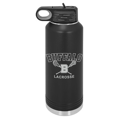 Buffalo Lacrosse Water Bottle Polar Camel 40 oz. Black (PERSONALIZE OPTION)