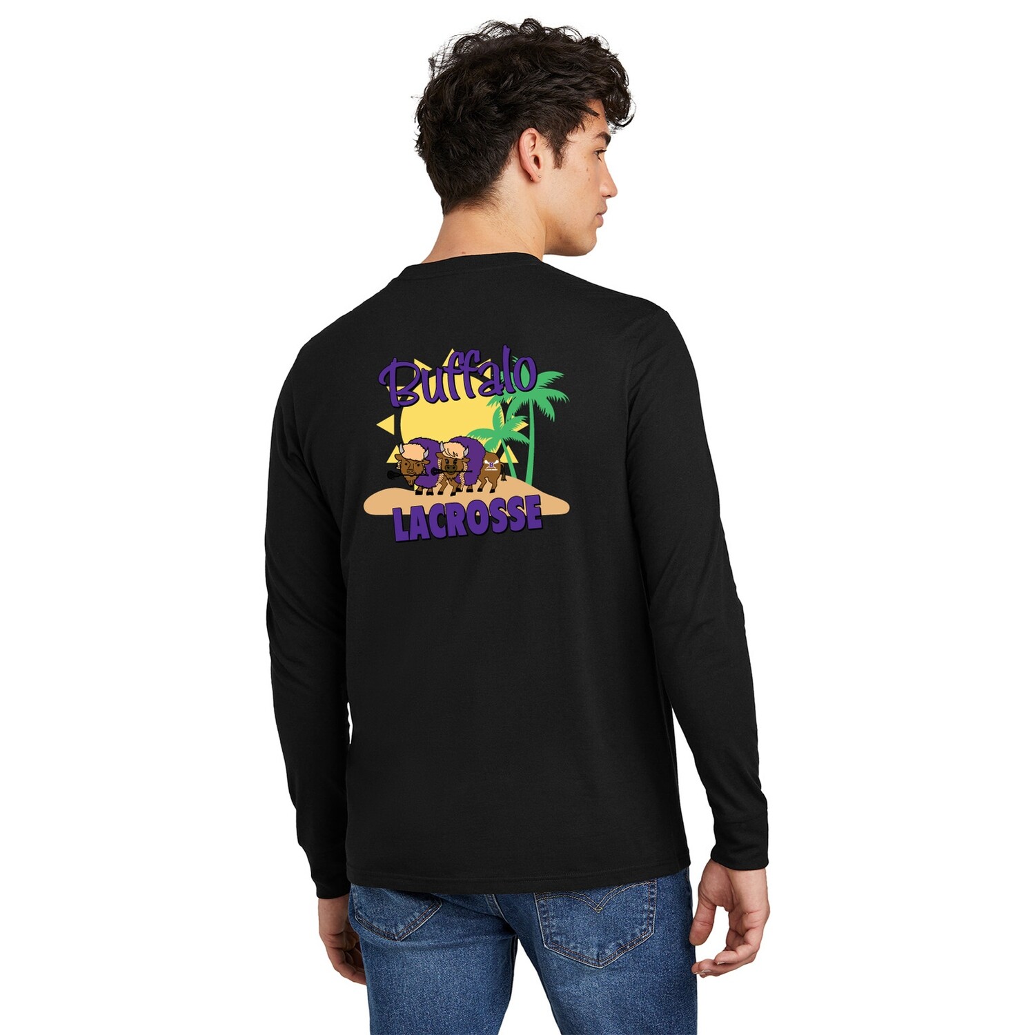 Buffalo Lacrosse District Perfect Blend CVC Long Sleeve Tee - DT109 (3 Color Choices)