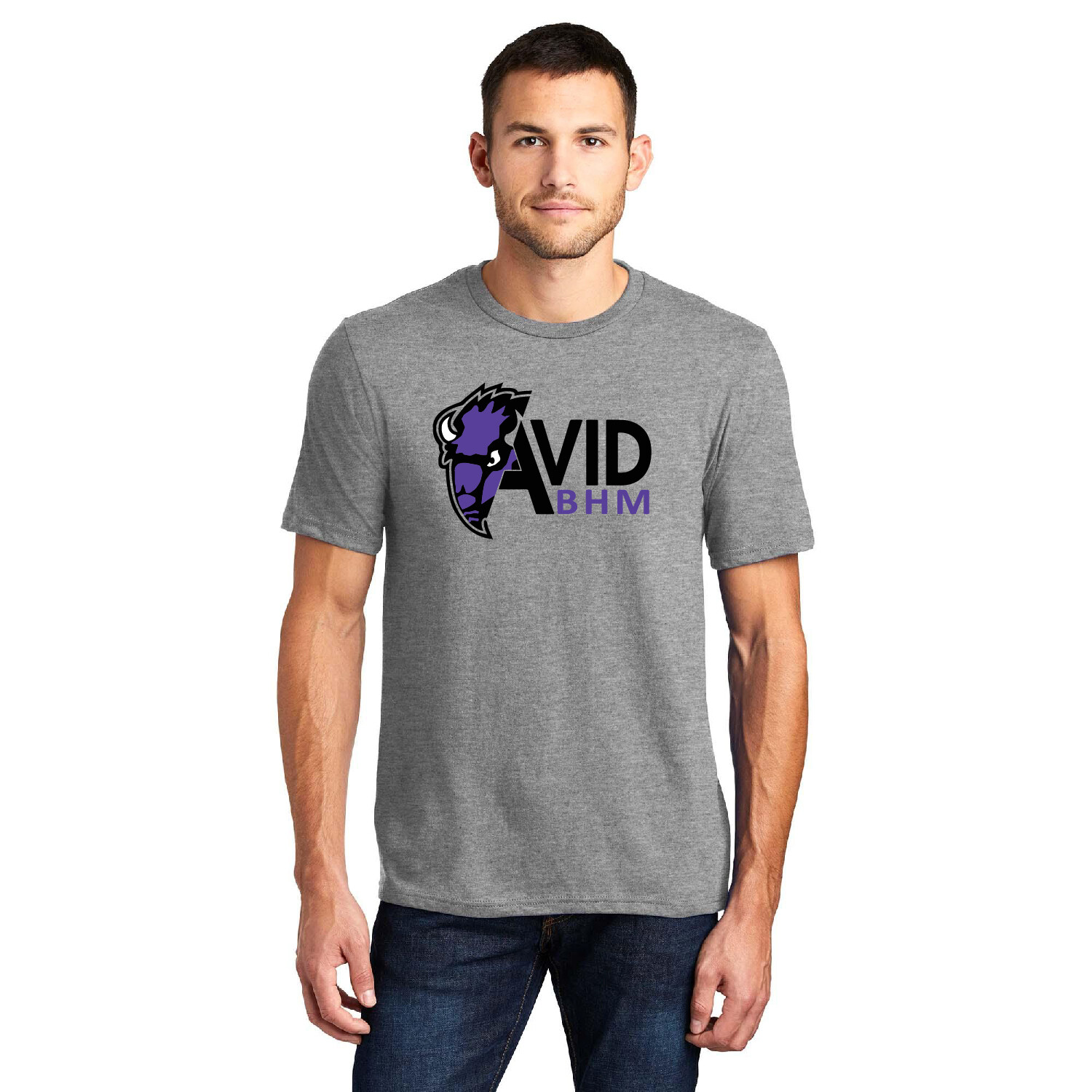 BHM Bison AVID District Very Important Tee - DT6000 - Grey Frost