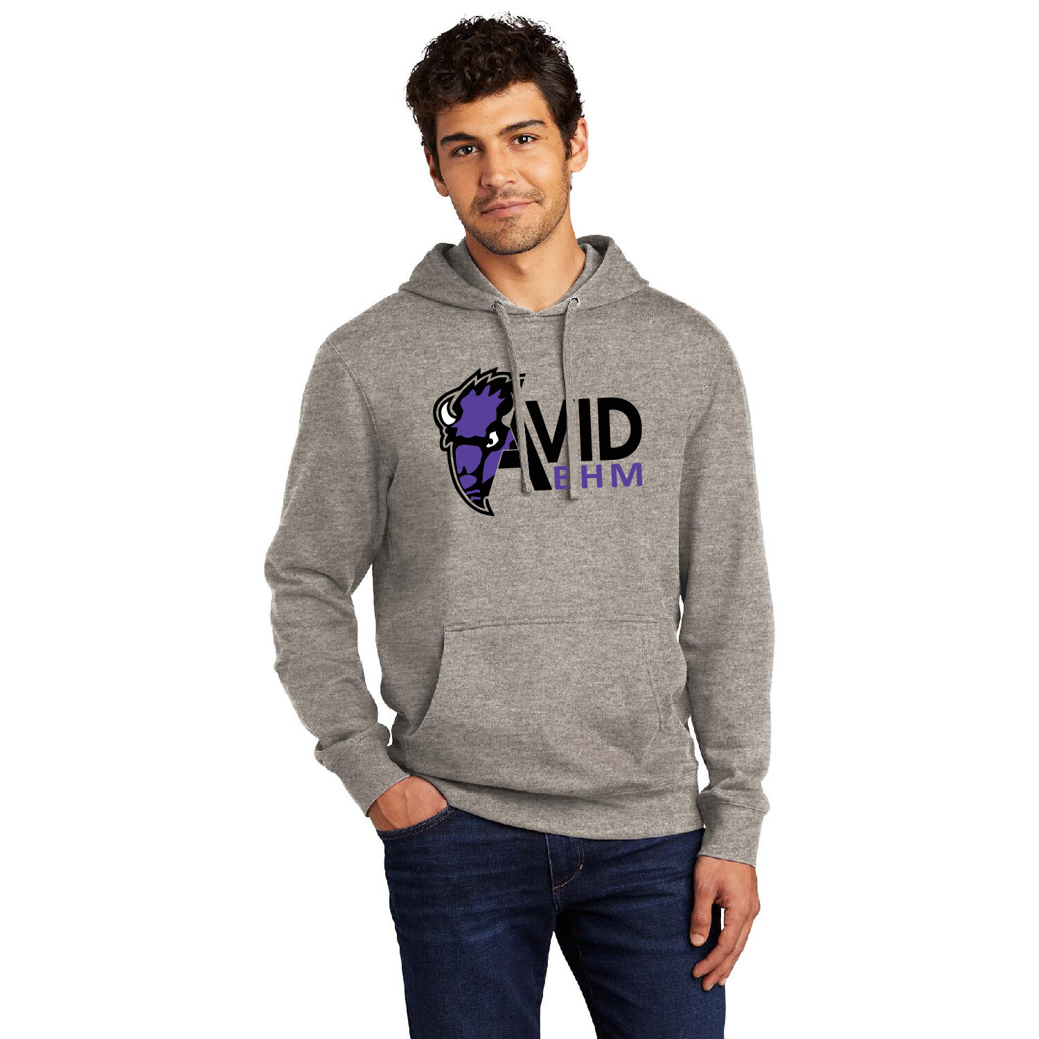 BHM Bison AVID District V.I.T. Fleece Hoodie - DT6100 - Grey Frost