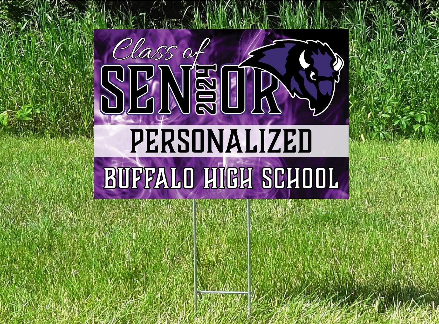 Buffalo Bison Senior Class Of 2024 Yard Sign - PERSONALIZED
