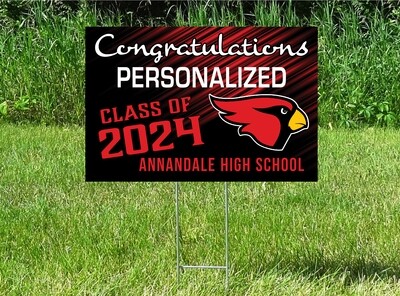 Annandale Cardinals Senior Class Of 2024 Yard Sign - PERSONALIZED