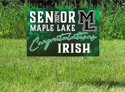 Maple Lake Irish Senior Class Of 2024 Yard Sign - DISCOUNTED!