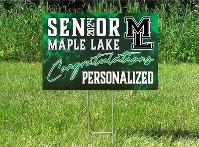 Maple Lake Irish Senior Class Of 2024 Yard Sign - PERSONALIZED