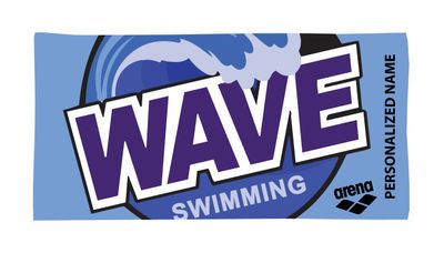 Wave Swimming 30x60 Pool / Beach Towel - PERSONALIZED