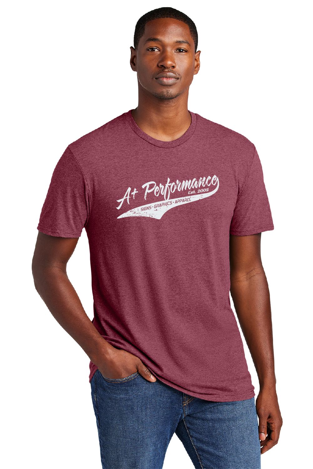 A+ Performance T-Shirt - FREE!!!  Heathered Cardinal