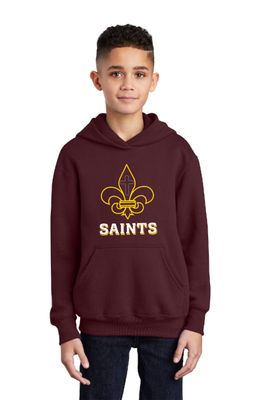 St. James Saints Youth Hoodie - PC90YH - Maroon