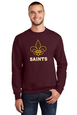 St. James Saints Crewneck Sweatshirt - PC90 - Maroon
