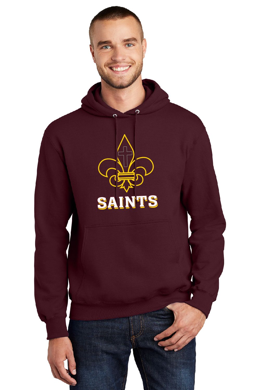 St. James Saints Hoodie - PC90H - Maroon St. James Saints Hoodie - PC90H - Maroon