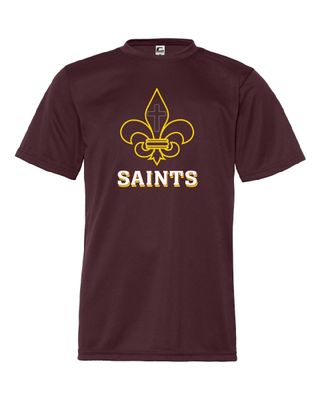 St. James Saints Polyester Wicking T-Shirt - 5100 - Maroon