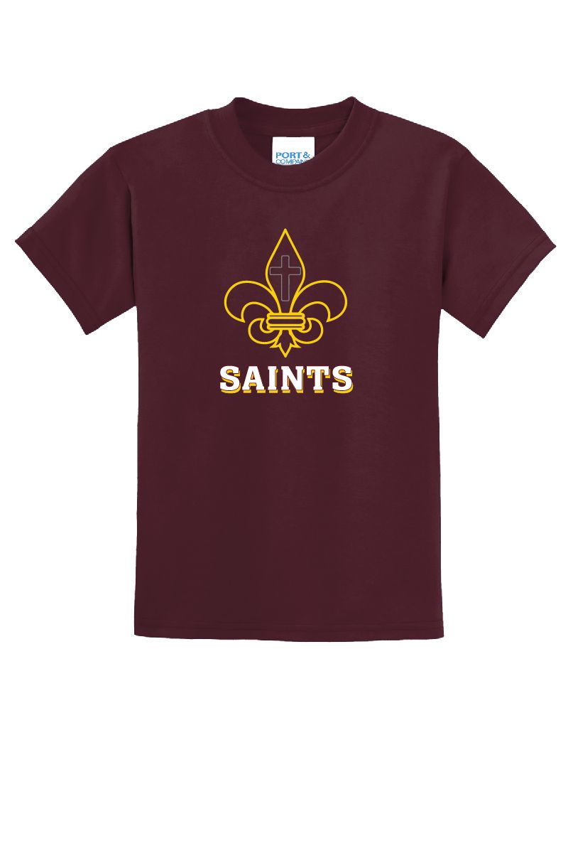 St. James Saints Youth T-Shirt - PC55Y - Maroon