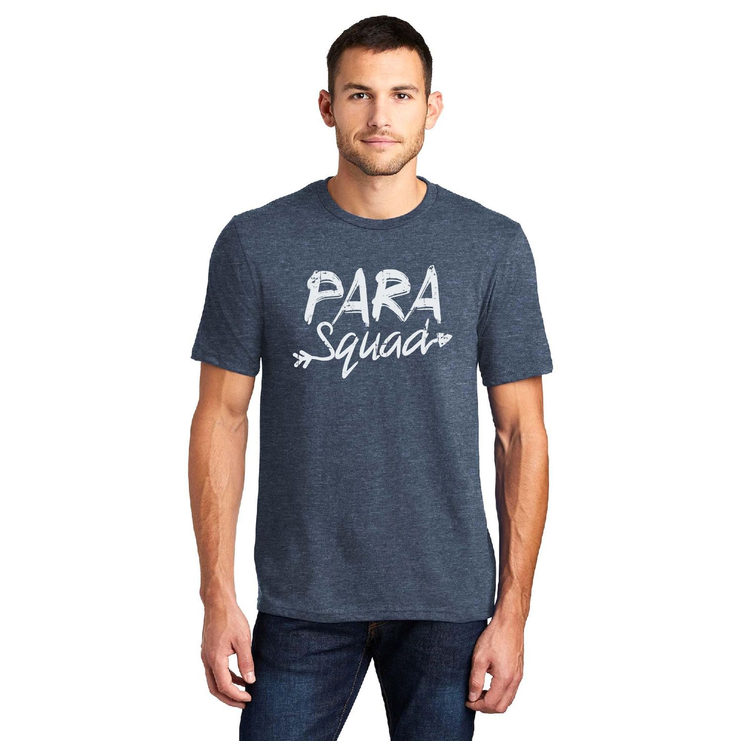 Para Squad Super-Soft District Adult T-Shirt - Heathered Navy