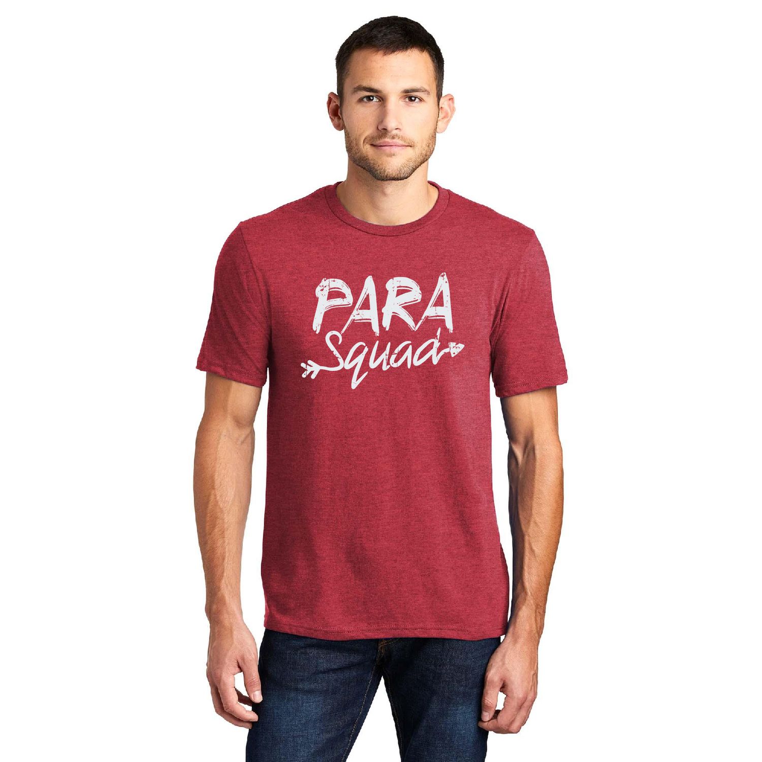Para Squad Super-Soft District Adult T-Shirt - Heathered Red