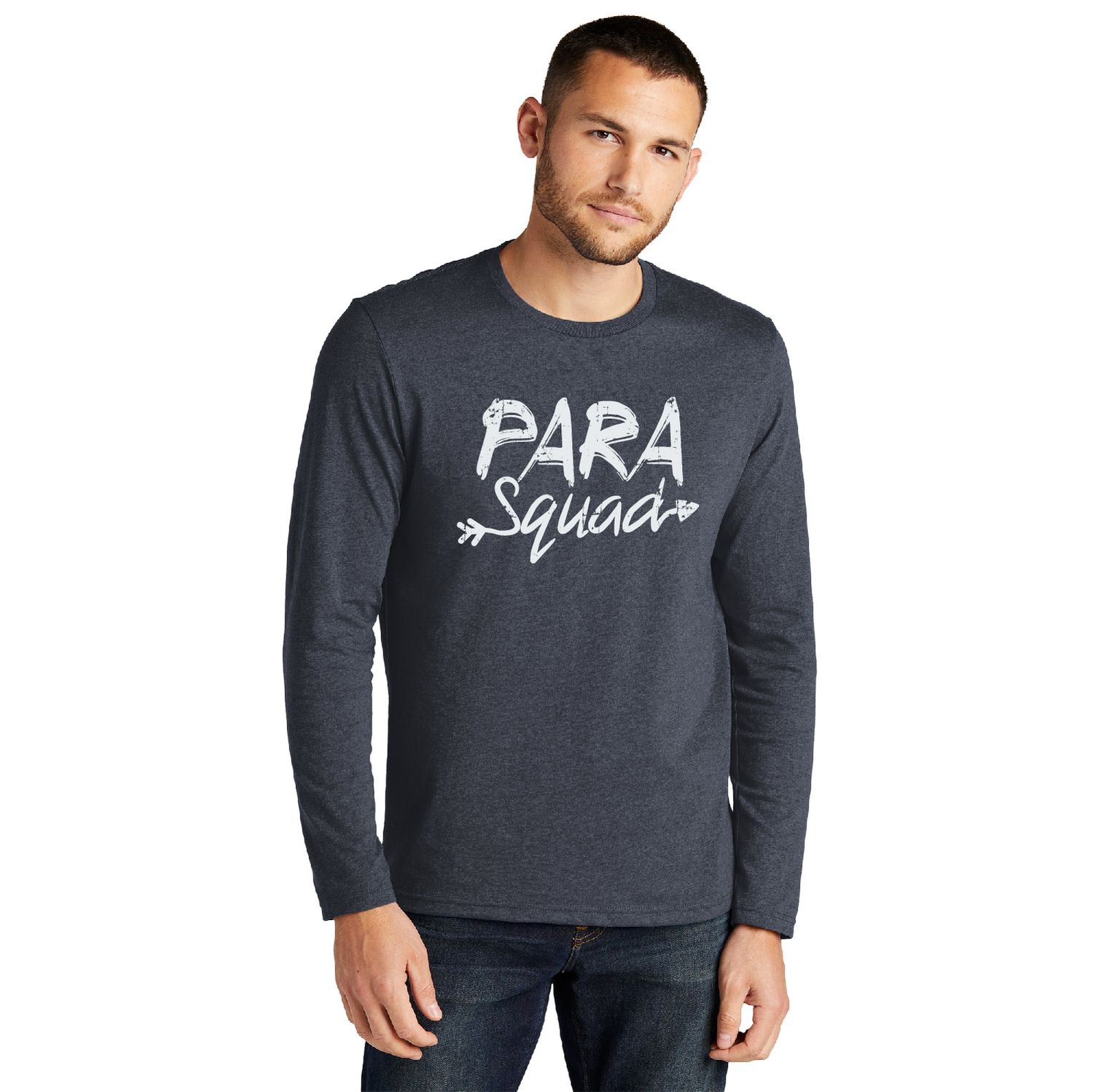 Para Squad District Re-Tee Long Sleeve T-Shirt - Heathered Navy