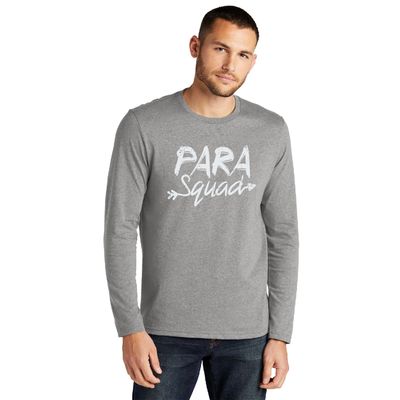 Para Squad District Re-Tee Long Sleeve T-Shirt - Light Heathered Grey