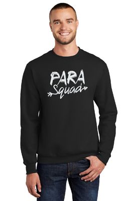 Para Squad Port &amp; Co Adult Crewneck Sweatshirt - Black