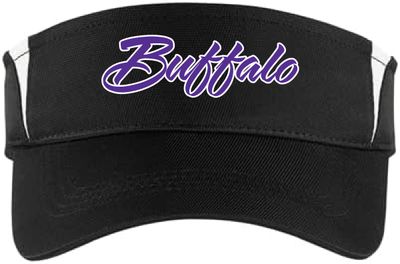 Buffalo Girls Fastpitch Sport-Tek Dry Zone Colorblock Visor - STC13 - Black/White
