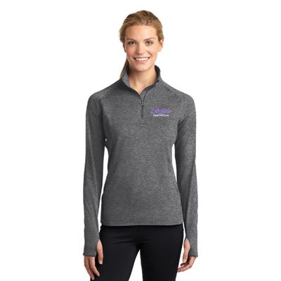 Buffalo Girls Fastpitch Sport-Tek Women's Sport-Wick Stretch 1/4-Zip Pullover - LST850 - Charcoal Grey Heather