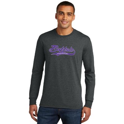 Buffalo Girls Fastpitch District Perfect Tri Long Sleeve Tee - DM132 - Black Frost