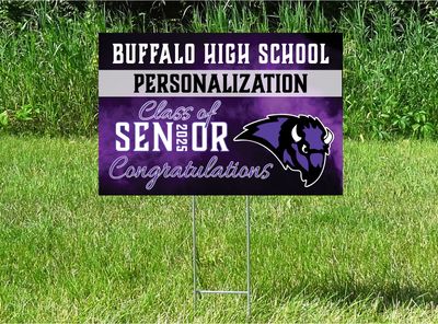 Buffalo Bison Senior Class Of 2025 Yard Sign - PERSONALIZED