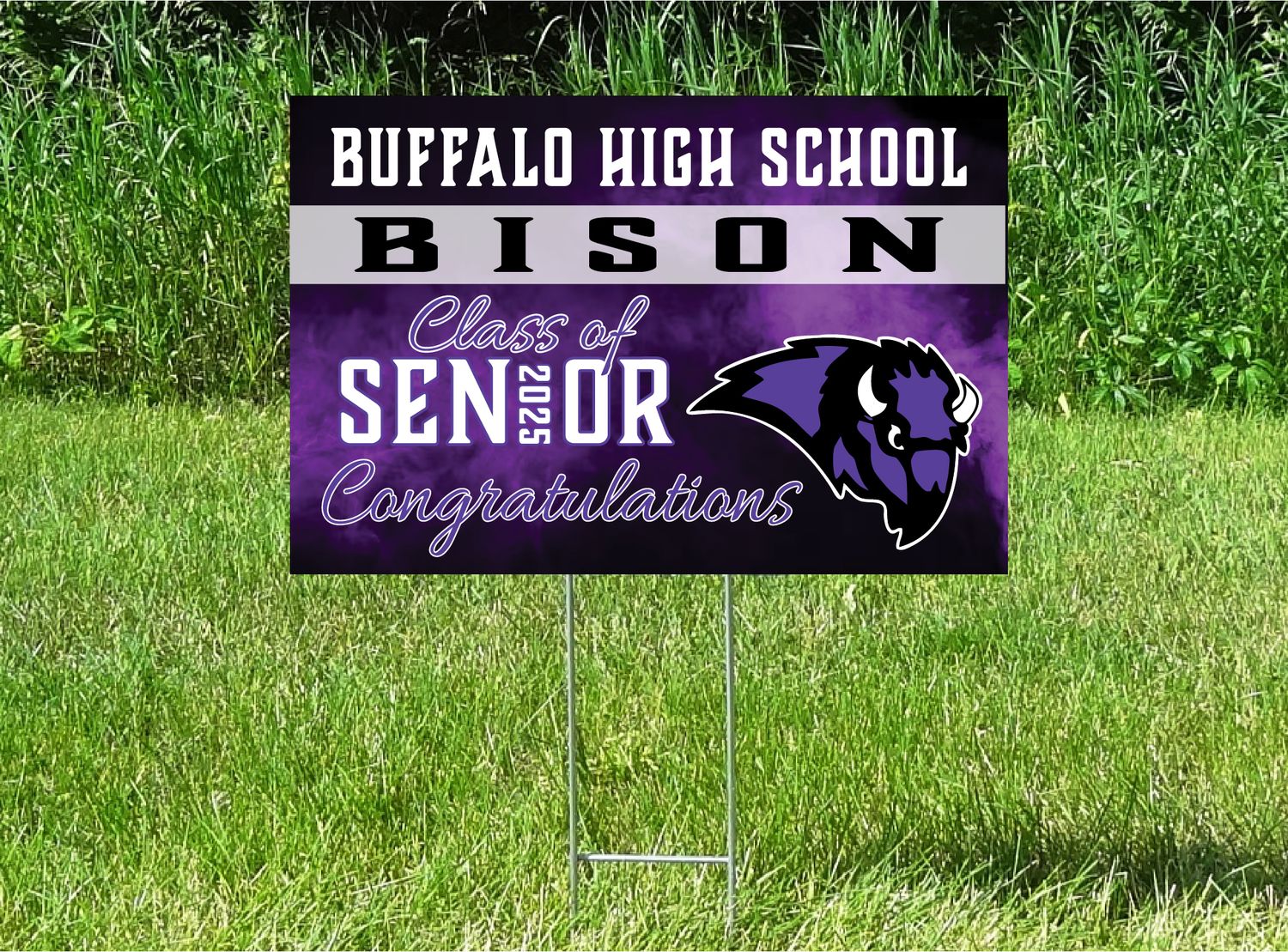 Buffalo Bison Senior Class Of 2025 Yard Sign