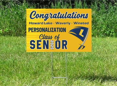 HEAVILY DISCOUNTED! HLWW Lakers Senior Class Of 2025 Yard Sign - PERSONALIZED