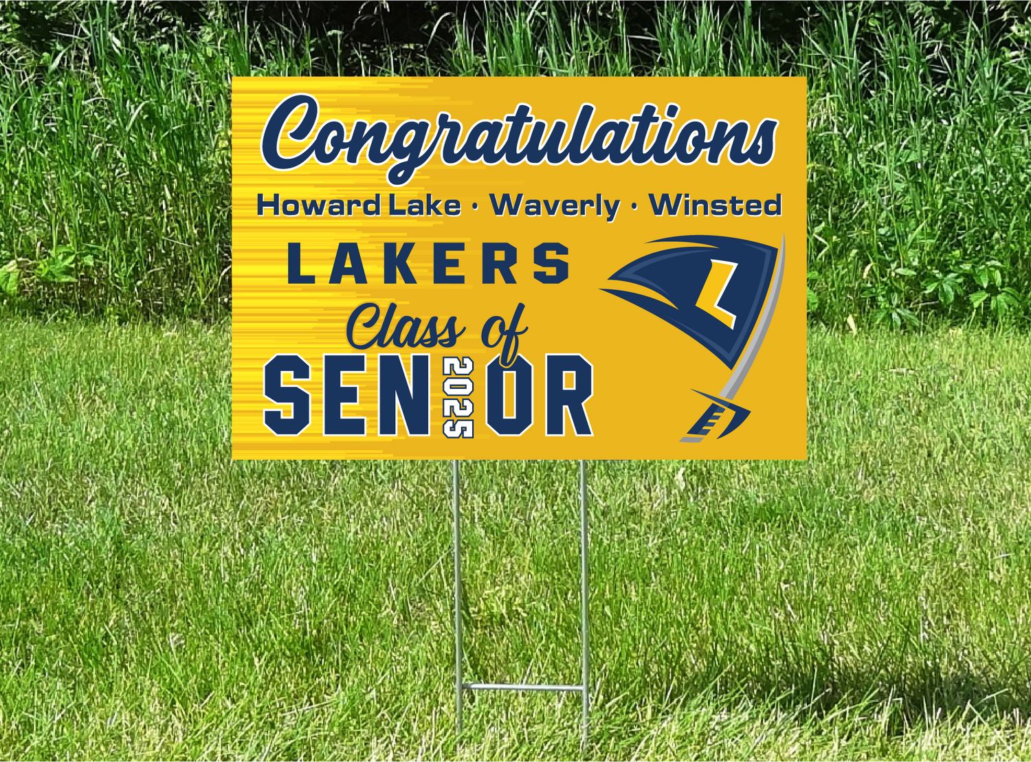 HLWW Lakers Senior Class Of 2025 Yard Sign