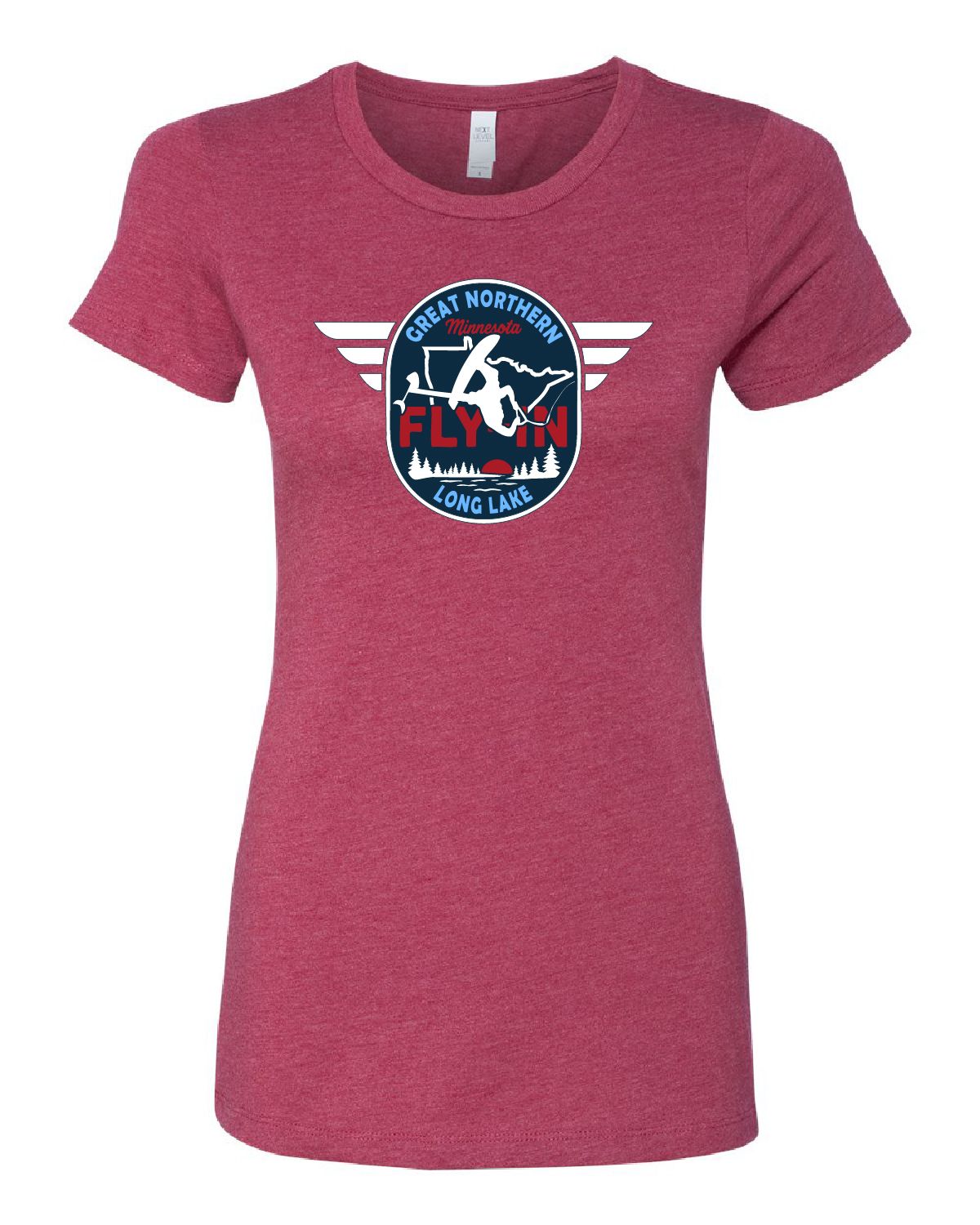 2025 Great Northern Fly In Next Level - Women’s CVC T-Shirt - 6610 - Cardinal