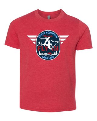 2025 Great Northern Fly In Next Level - Youth CVC T-Shirt - 3312 - Red