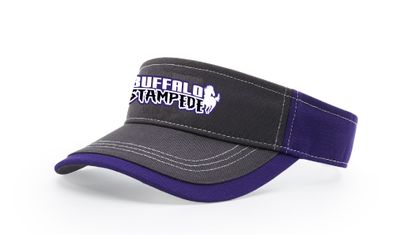Buffalo Stampede Richardson Twill Visor - 775 - Charcoal / Purple