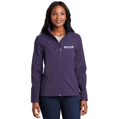 Buffalo Stampede Port Authority Women&#39;s Welded Soft Shell Jacket - L324 - Posh Purple (Personalize Option)