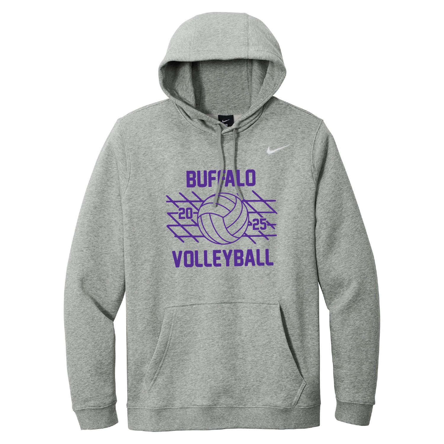 Buffalo Volleyball Nike Club Fleece Pullover Hoodie - CJ1611 - 3-Color Options Buffalo Volleyball Nike Club Fleece Pullover Hoodie - CJ1611 - 3-Color Options